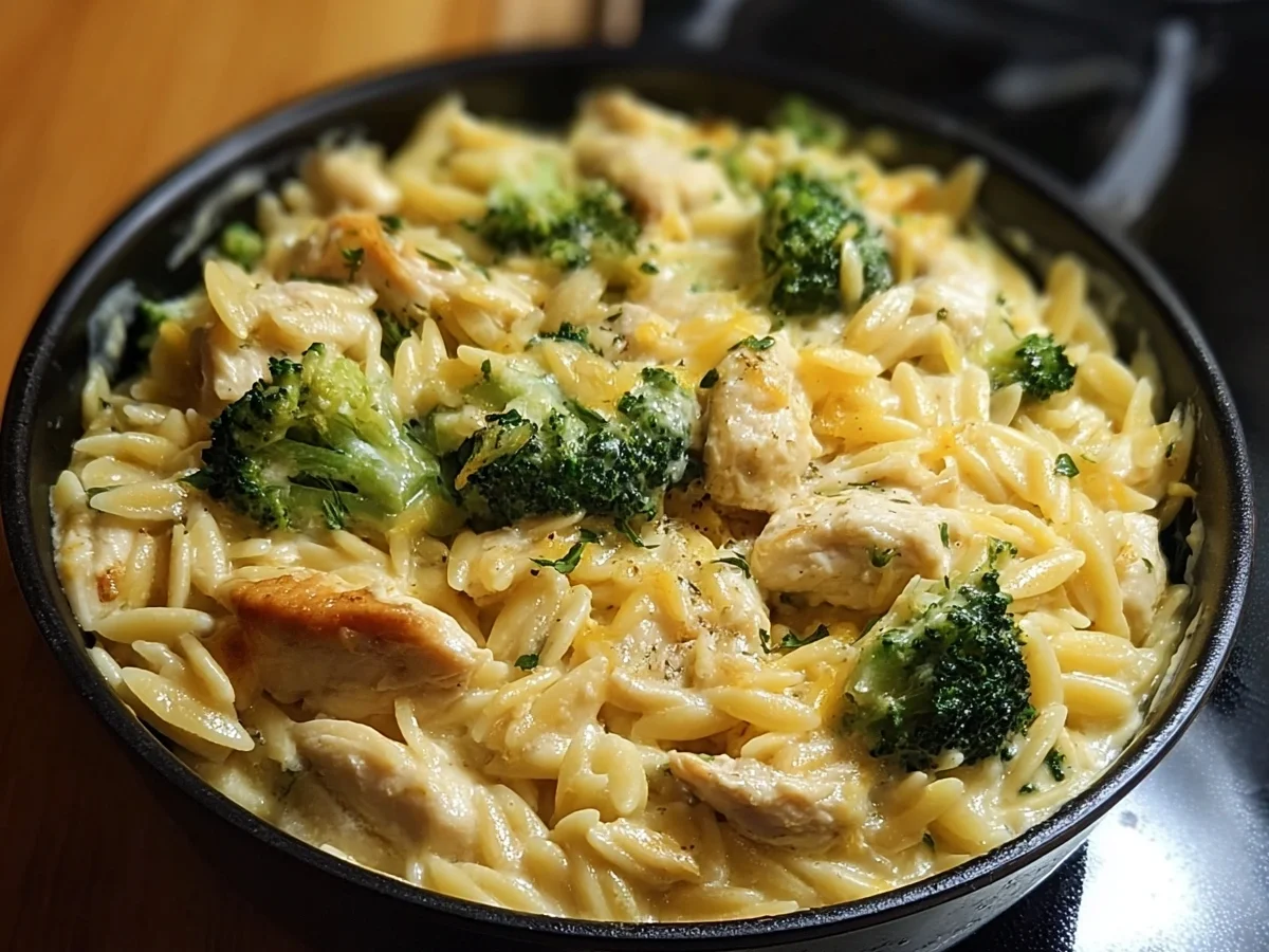 Cheesy Chicken Broccoli Orzo: Creamy One-Pot Main Dish - Image 2