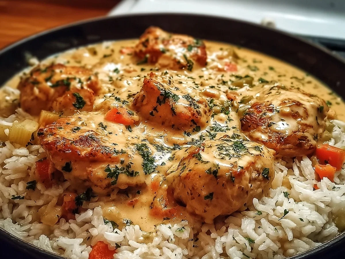 Classic Smothered Chicken and Rice Recipe - Image 1