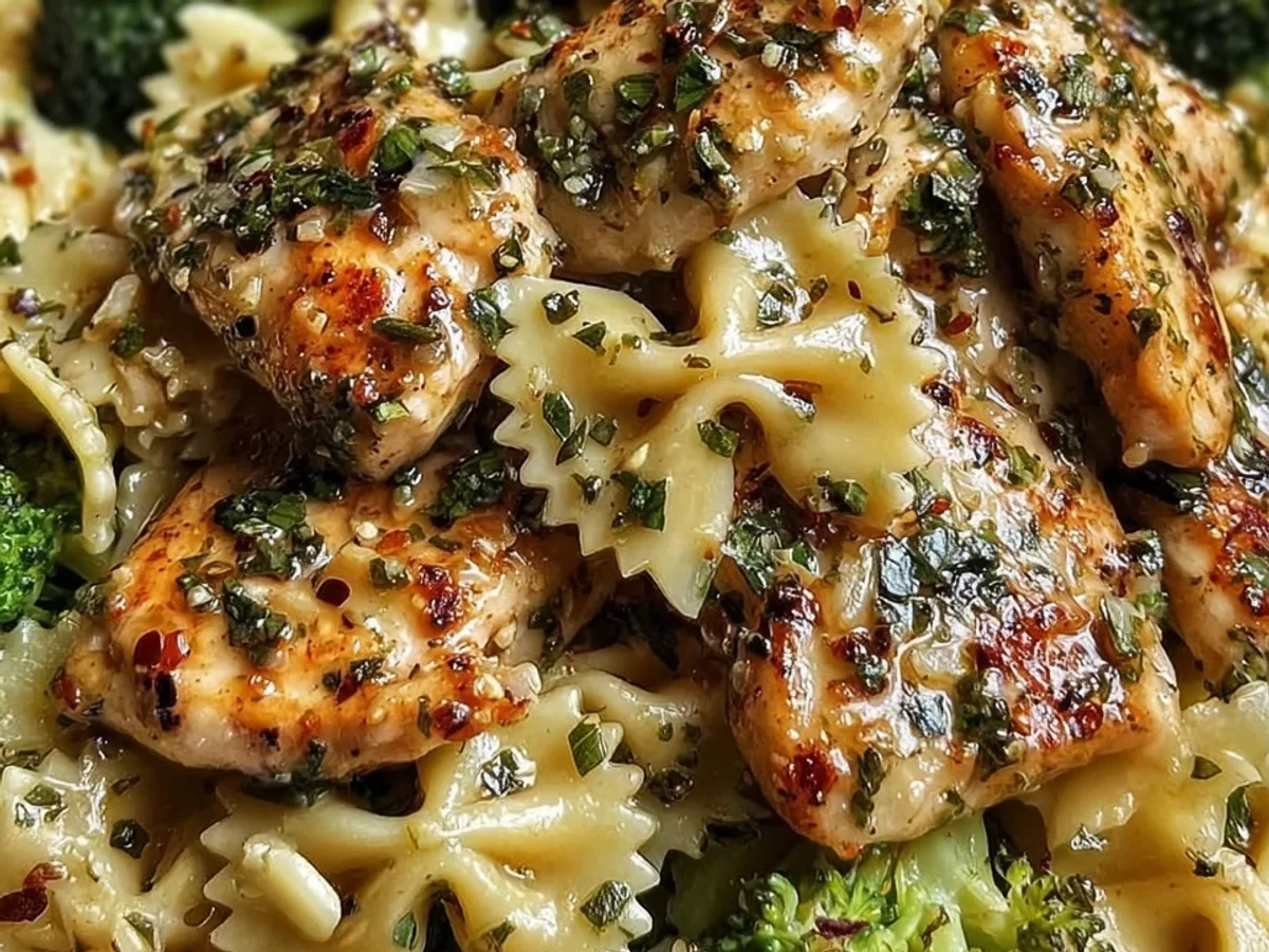 Cowboy Butter Lemon Bowtie Chicken with Broccoli - Image 1