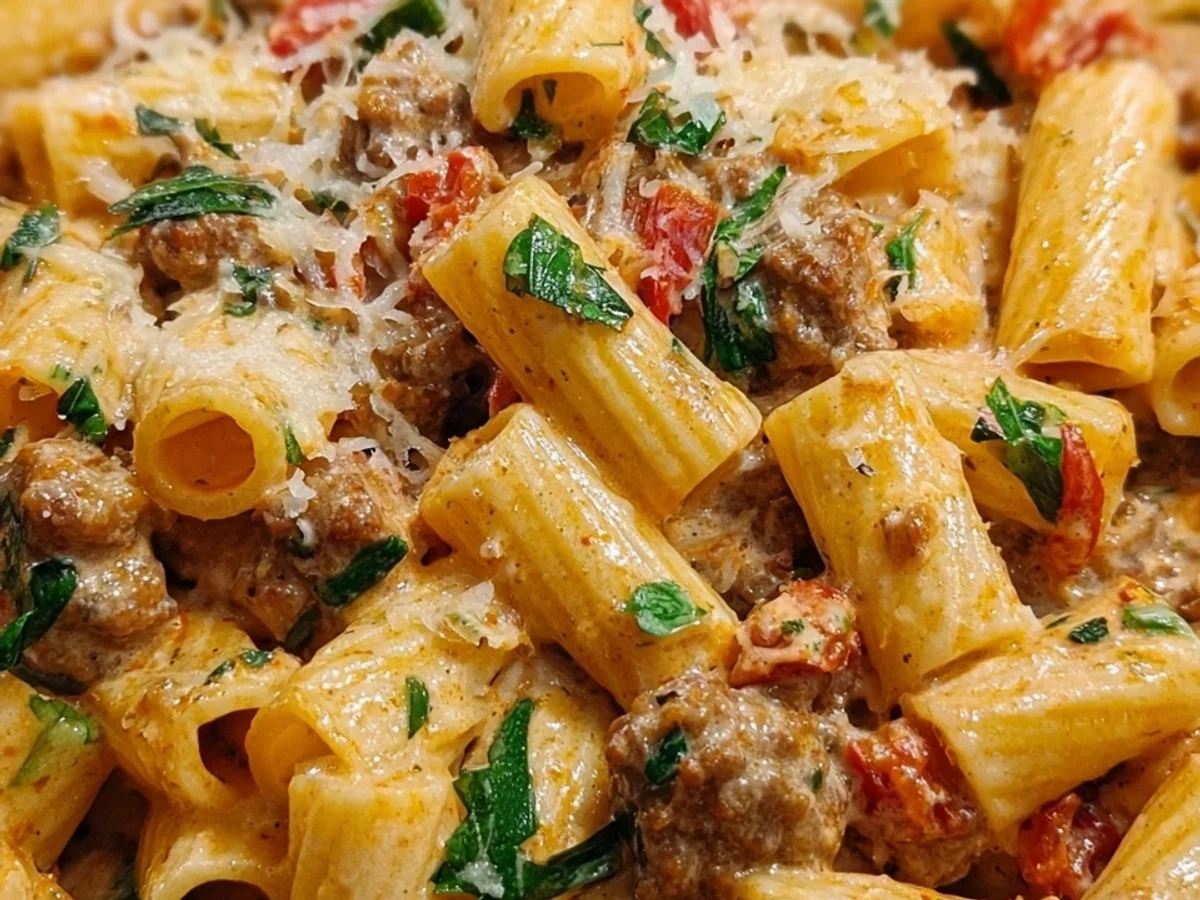 Creamy Beef Sausage Rigatoni: Easy Weeknight Dinner - Image 2