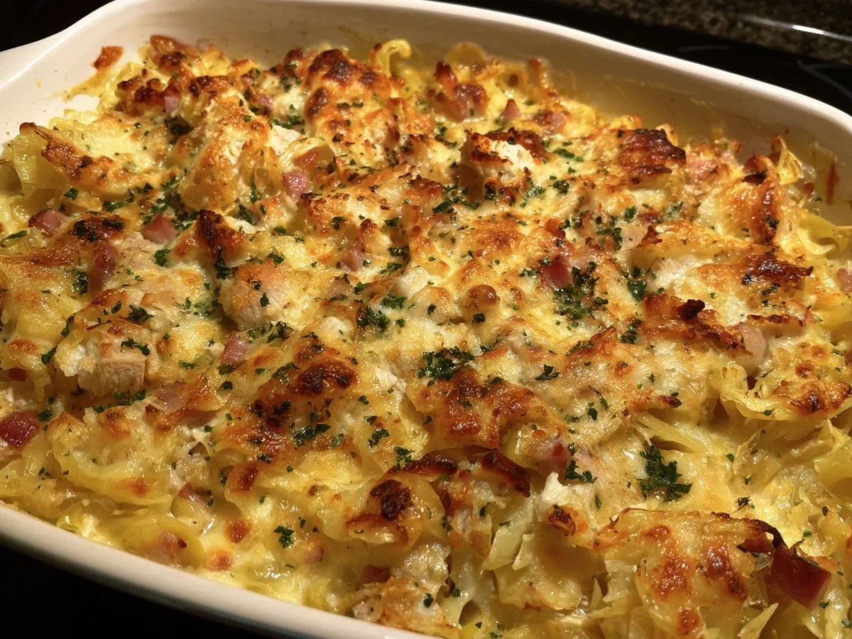 Creamy Cabbage Casserole with Turkey Ham - Image 1