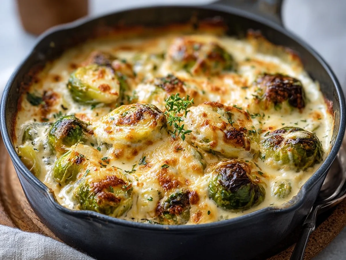 Creamy Cheesy Brussels Sprouts Bake: Heavenly Side - Image 2