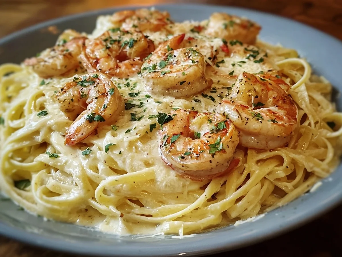 Creamy Garlic Shrimp Pasta: Quick 30-Minute Dinner - Image 1