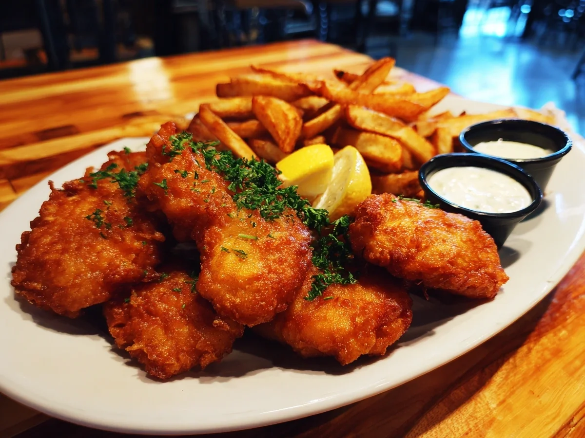 Crispy Non-alcoholic Beer Battered Fish & Chips - Image 2