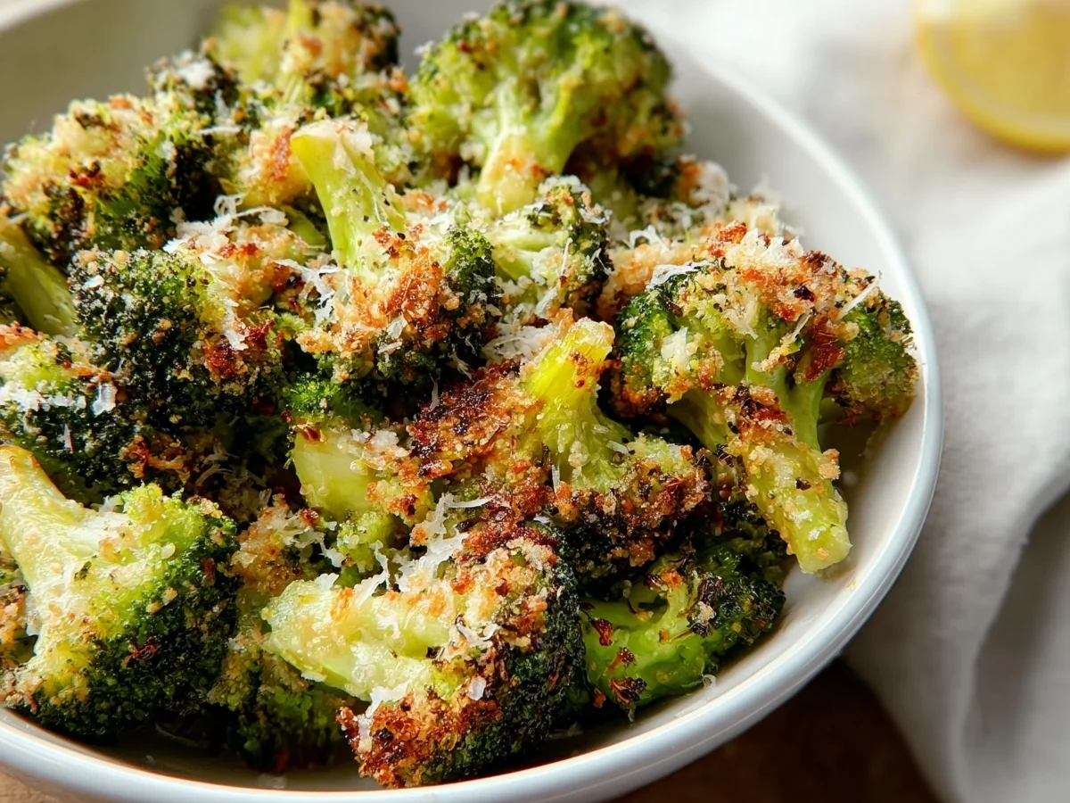 Crispy Parmesan Crusted Broccoli Florets: Quick Side - Image 1