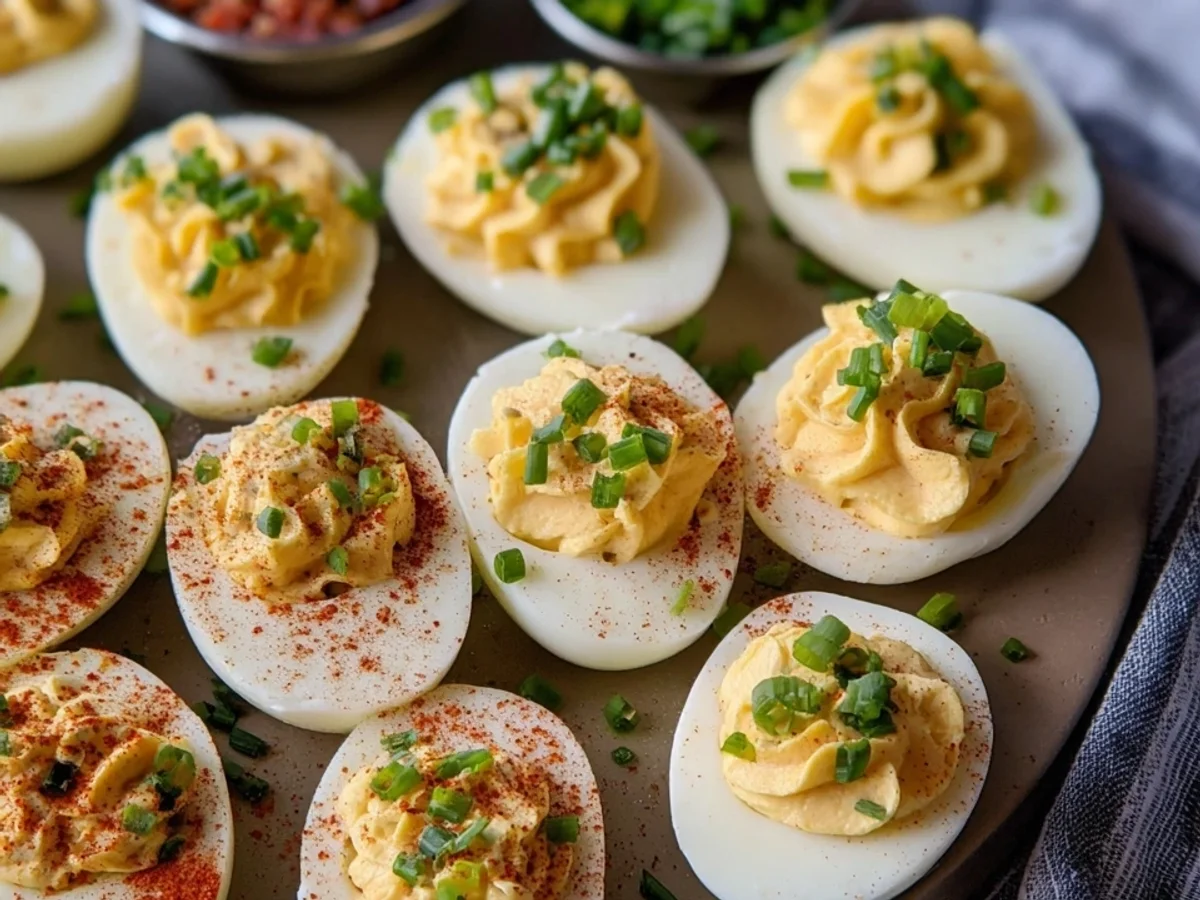 Customizable Deviled Egg Board & Toppings Recipe - Image 1