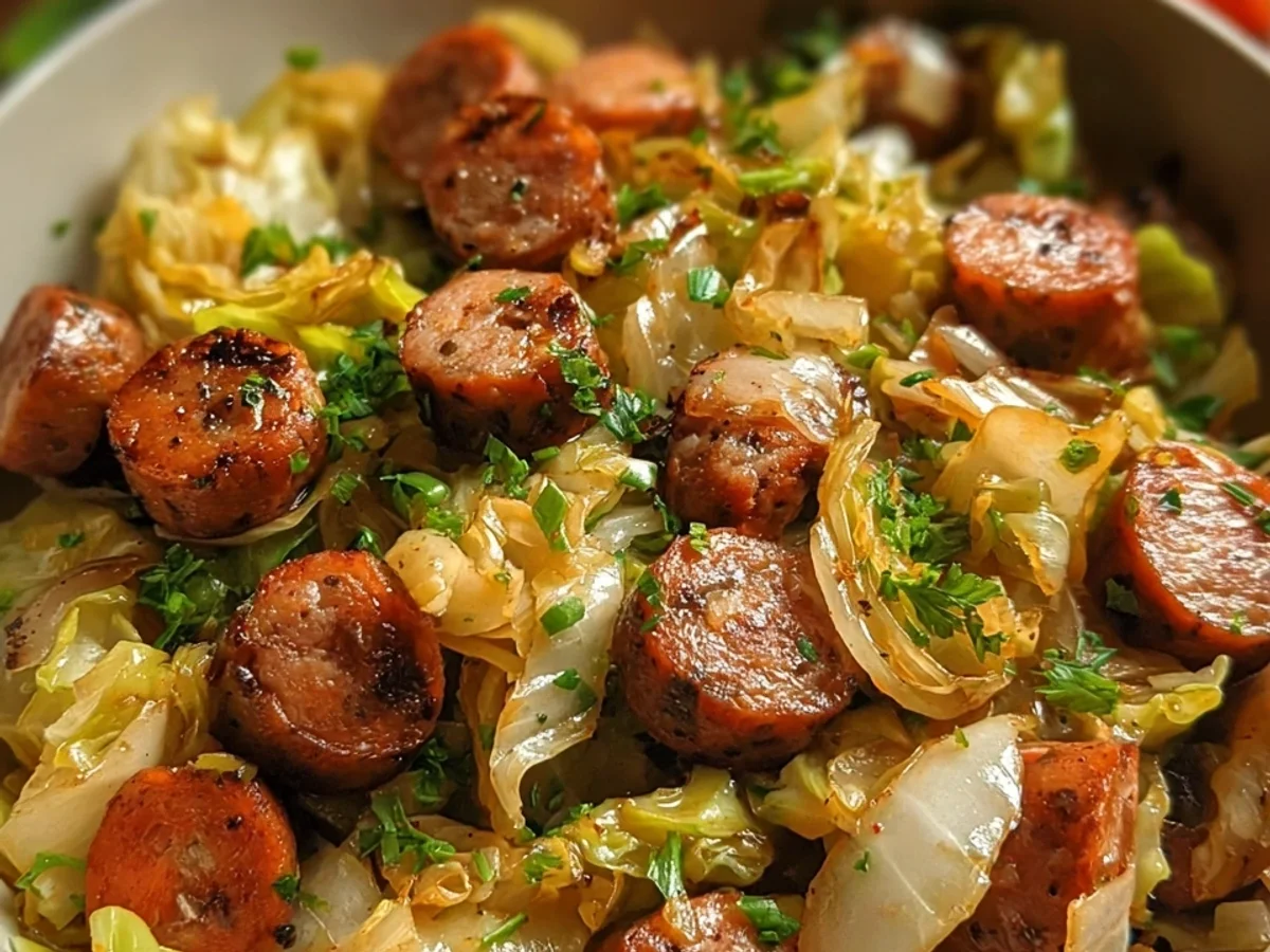 Easy Beef Sausage & Cabbage Stir Fry - Image 1