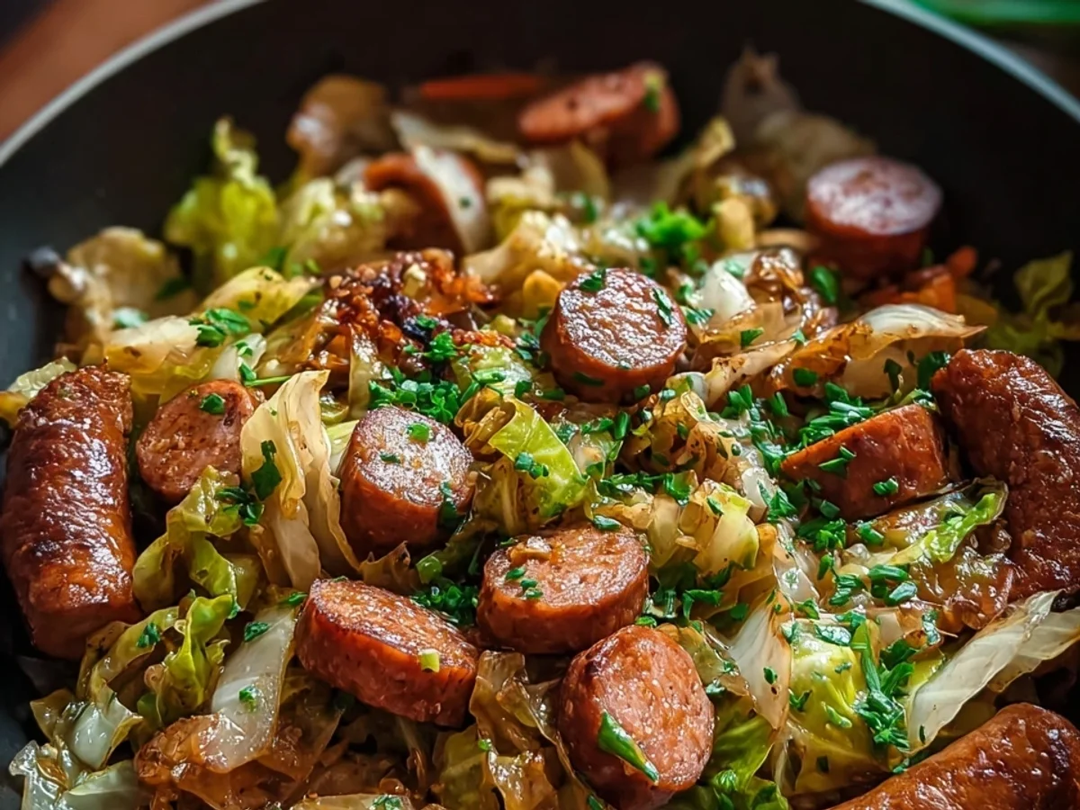Easy Beef Sausage & Cabbage Stir Fry - Image 2