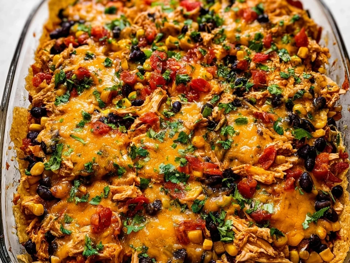 Easy Chicken Burrito Casserole: Quick Weeknight Meal - Image 1