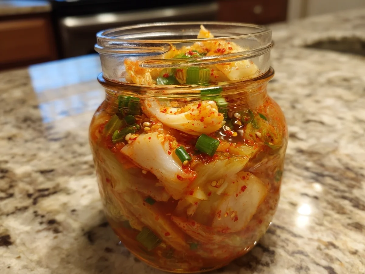Easy Korean Fermented Cabbage Kimchi Recipe - Image 1