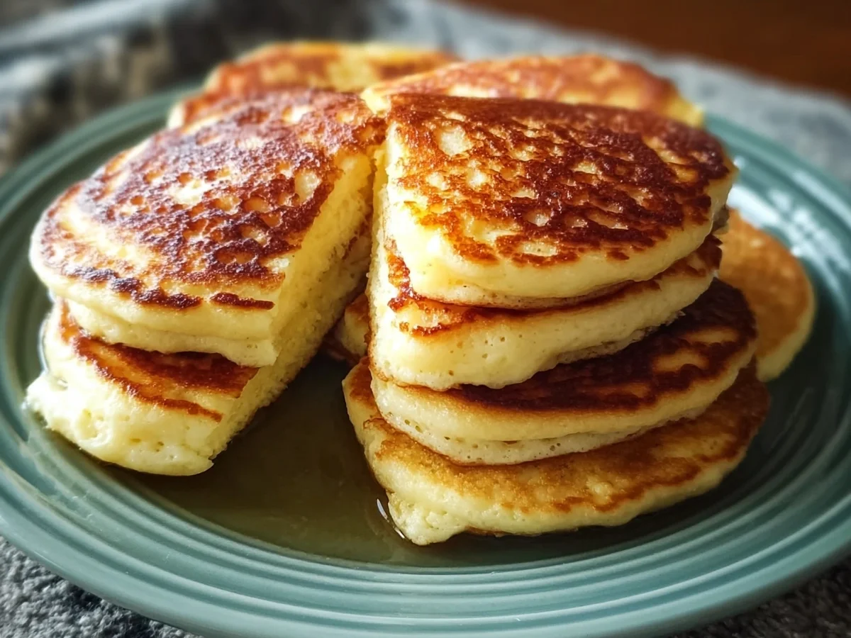 Fluffy Low Carb Flourless Cottage Cheese Pancakes - Image 1