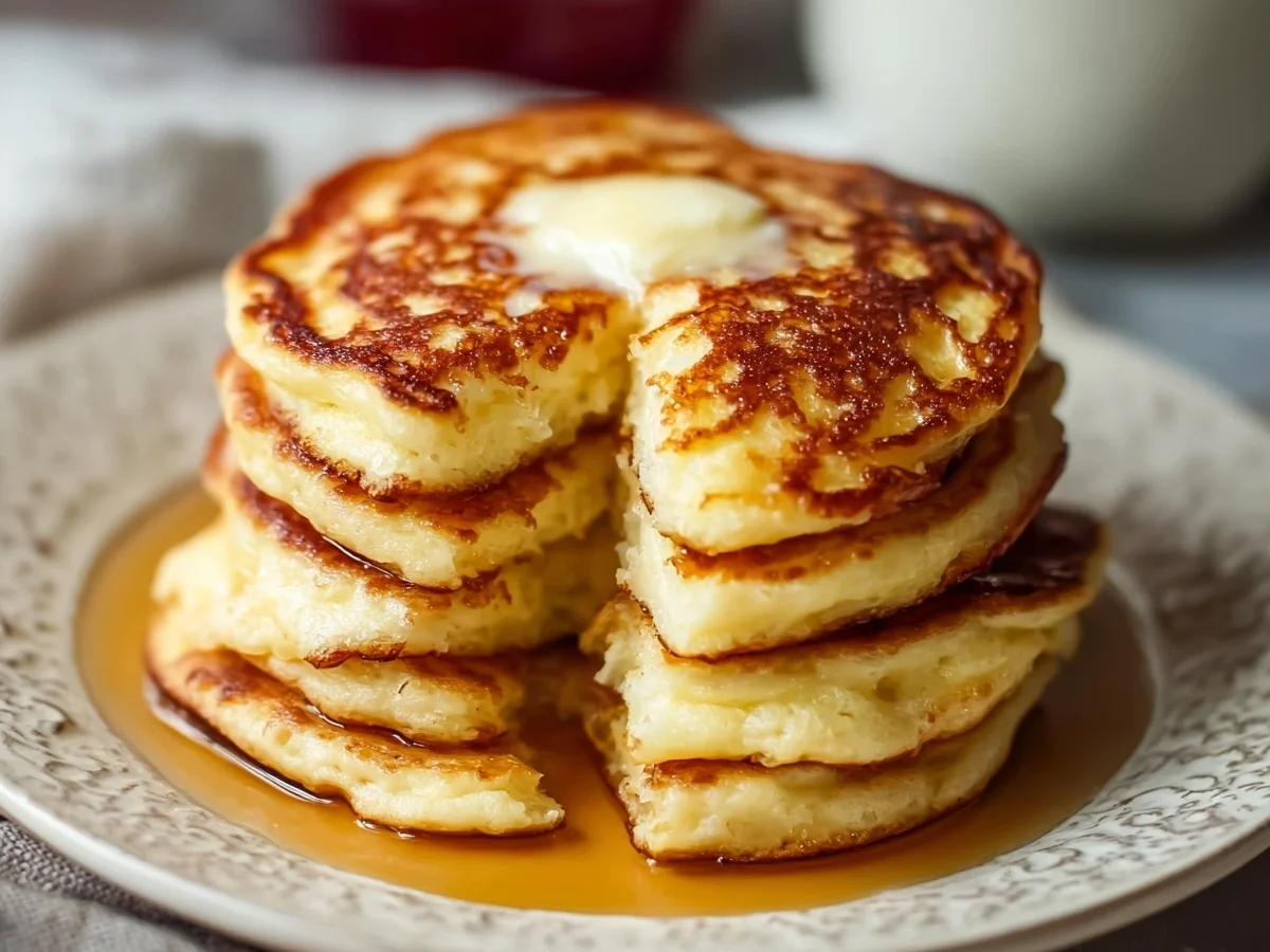 Fluffy Low Carb Flourless Cottage Cheese Pancakes - Image 2