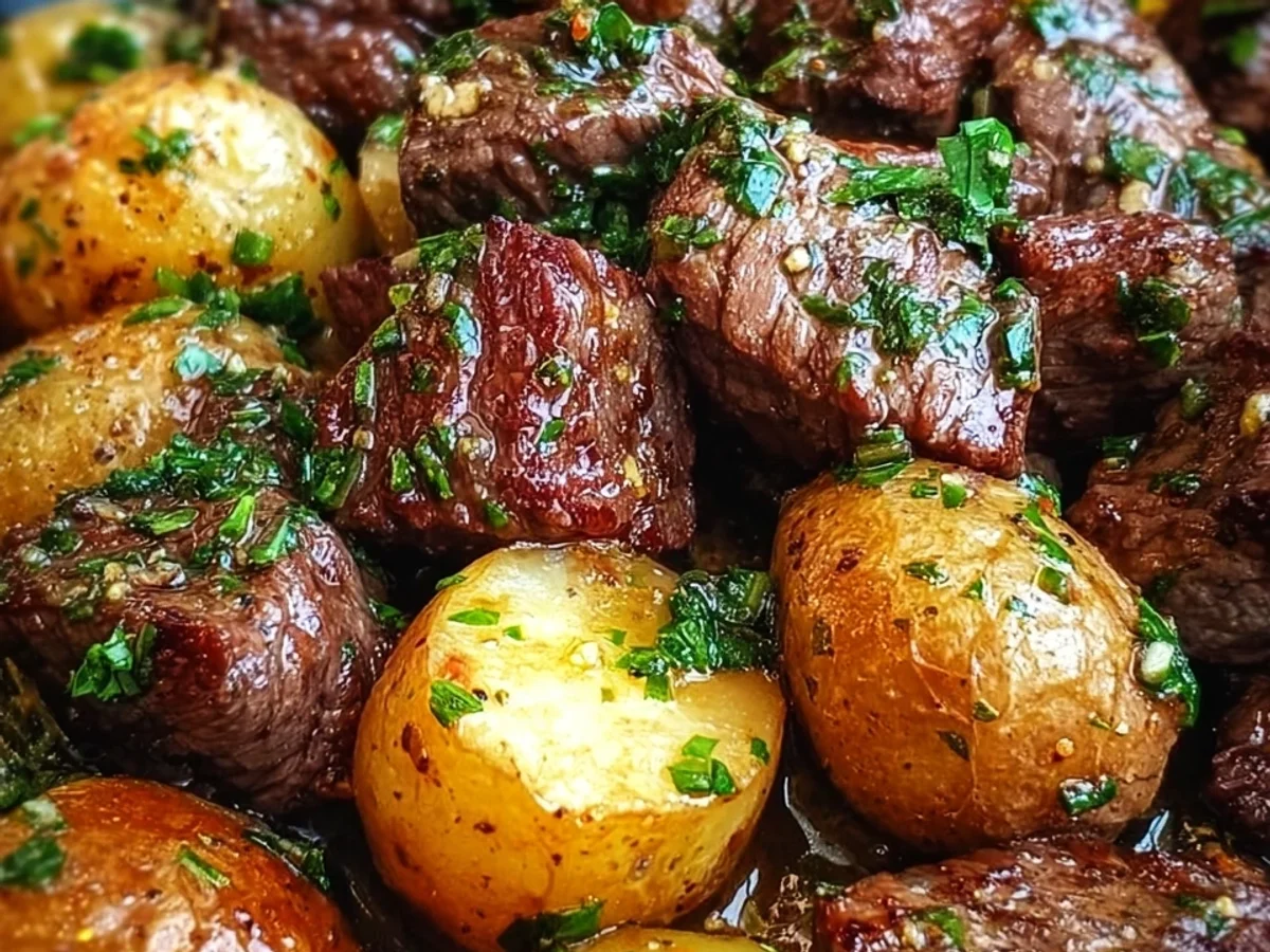 Garlic Butter Beef Bites & Potatoes Skillet - Image 1