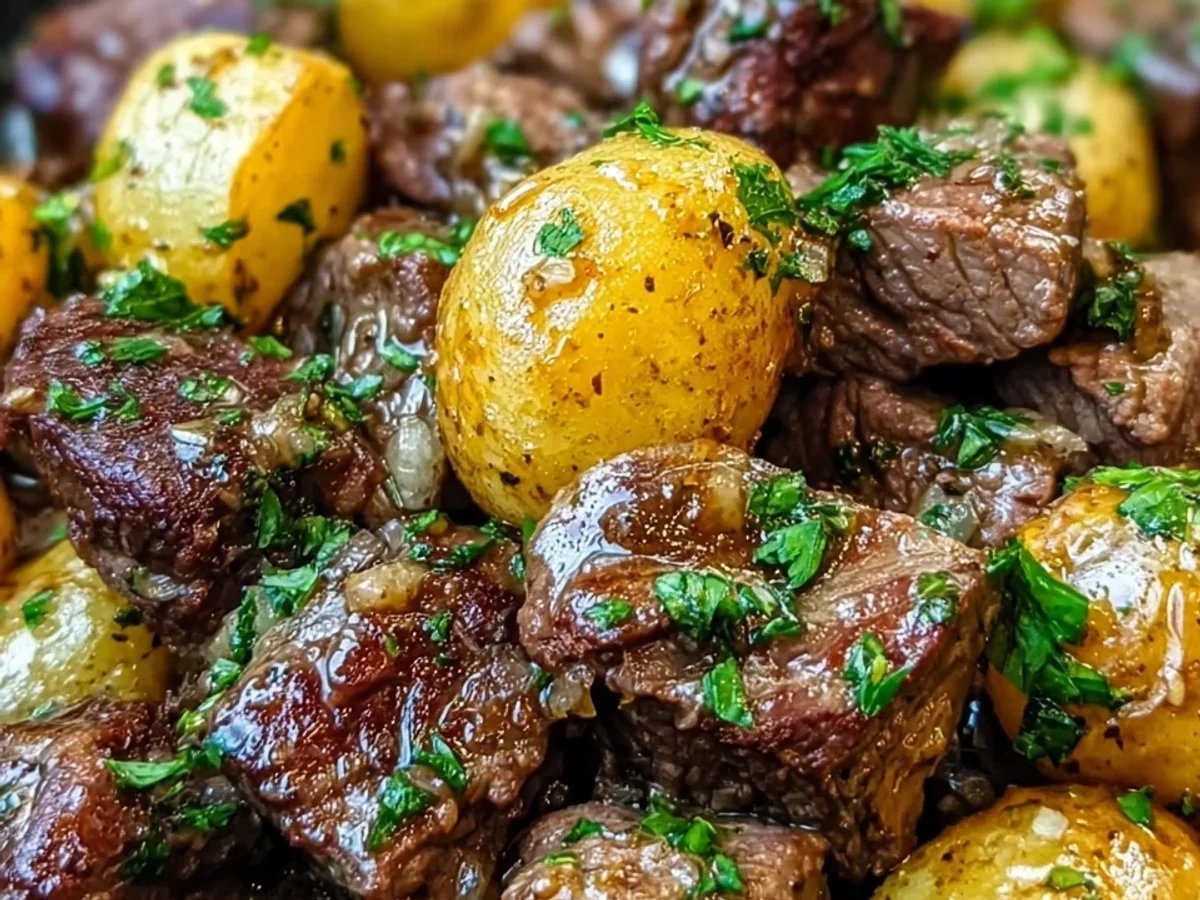 Garlic Butter Beef Bites & Potatoes Skillet - Image 2