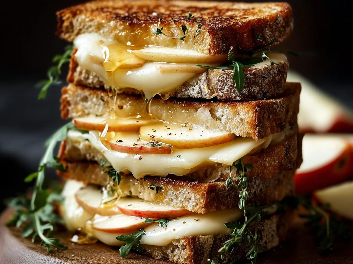 Gourmet Apple Brie Grilled Cheese Sandwich Recipe - Image 1
