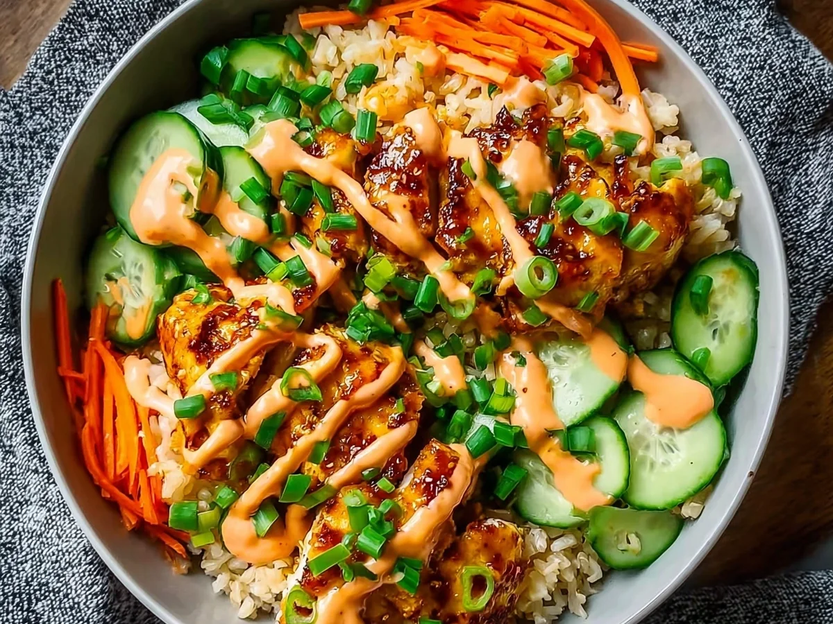 High Protein Bang Bang Chicken Bowl for Meal Prep - Image 2