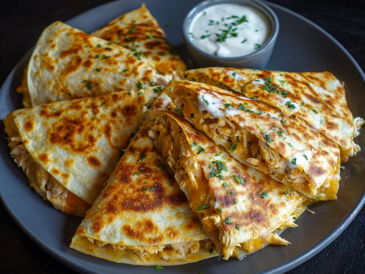 High-Protein Chicken Ranch Quesadilla: Crispy & Low-Carb - Image 2