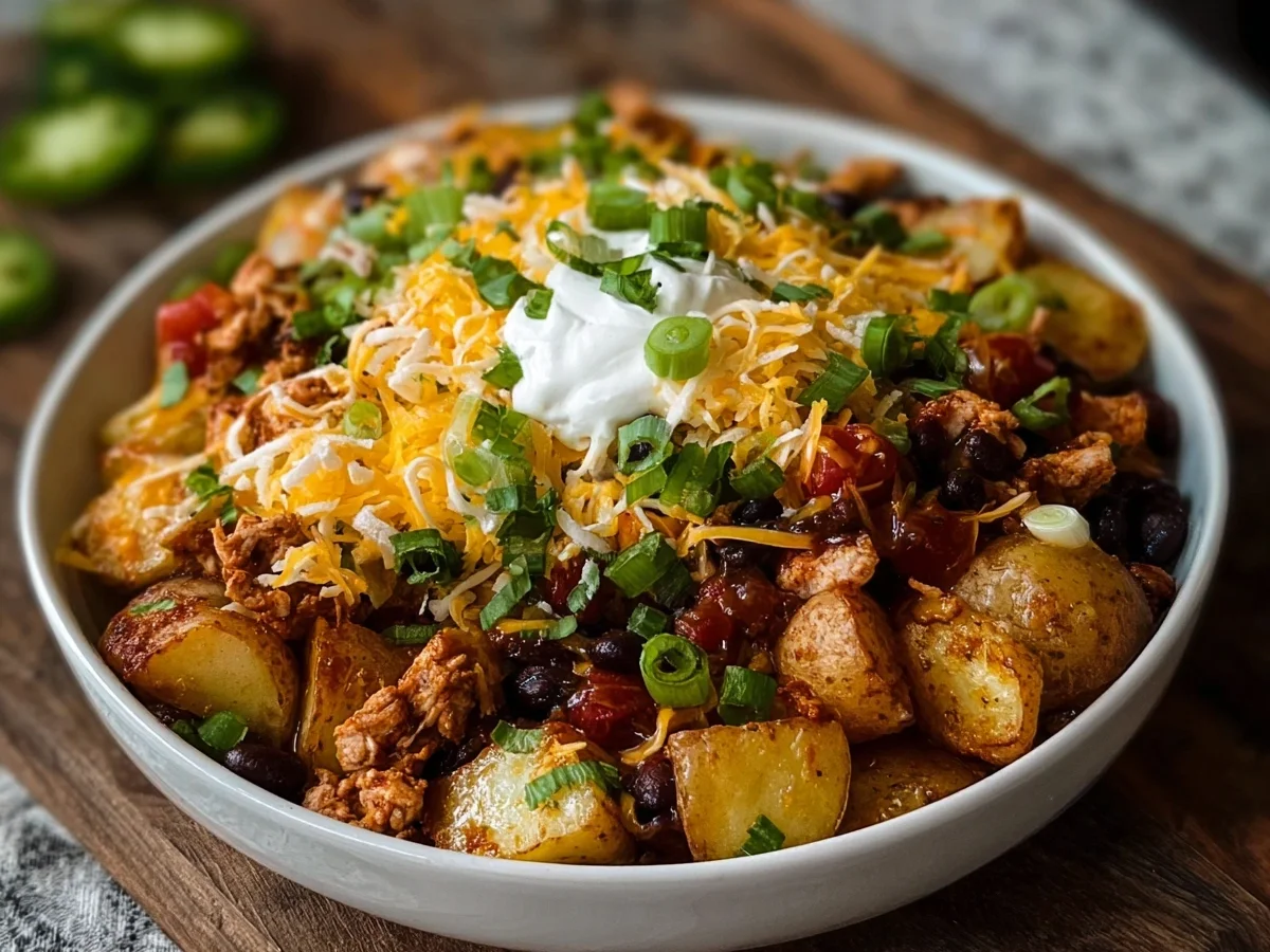 High Protein Loaded Potato Taco Bowl for Dinner - Image 2