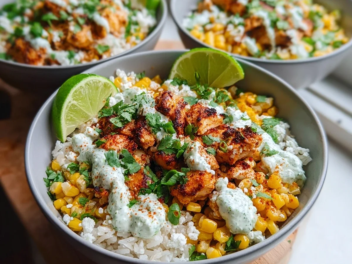High Protein Street Corn Chicken Meal Prep Bowls - Image 2