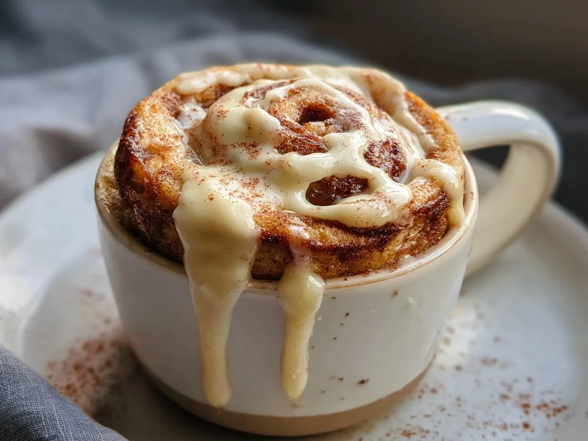 Keto Cinnamon Roll Mug Cake: 3-Minute Sugar-Free Treat - Image 1