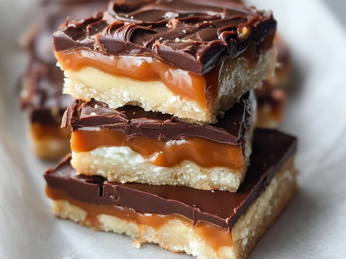 Keto Low Carb Millionaire Bars for Holiday Treats - Image 1