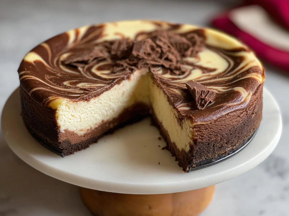 Keto Marble Cheesecake Swirl: Low-Carb & Sugar-Free Dessert - Image 1