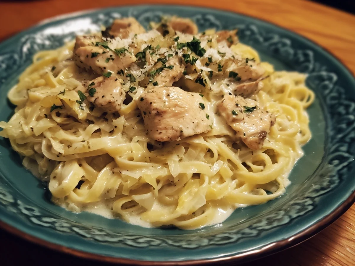 Low-Carb Alfredo Cabbage Pasta - Image 1