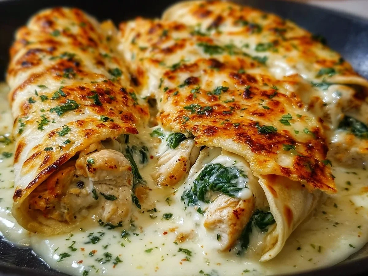Low Carb Cheesy Garlic Chicken Wraps | Quick & Keto-Friendly - Image 1