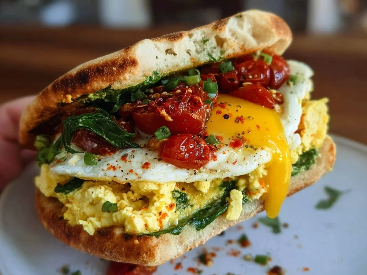Mediterranean Breakfast Sandwich | Quick & Nutritious Start - Image 1