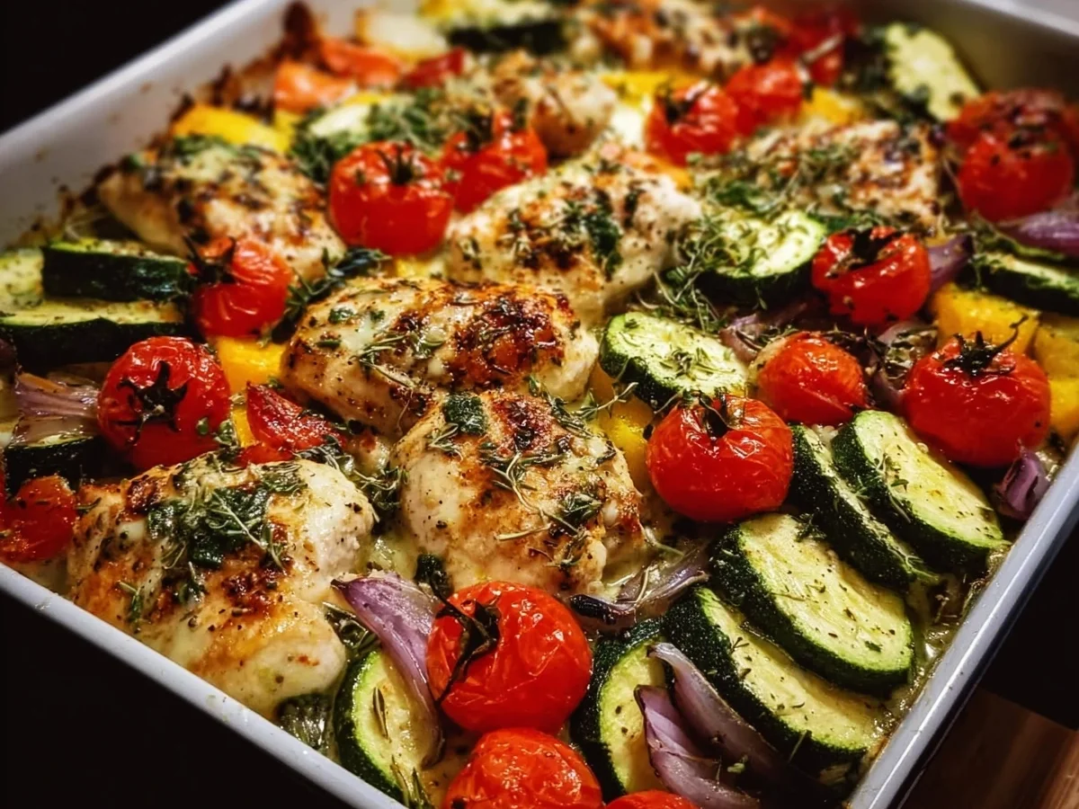 Mediterranean Chicken Zucchini Bake | Easy One-Pan - Image 1