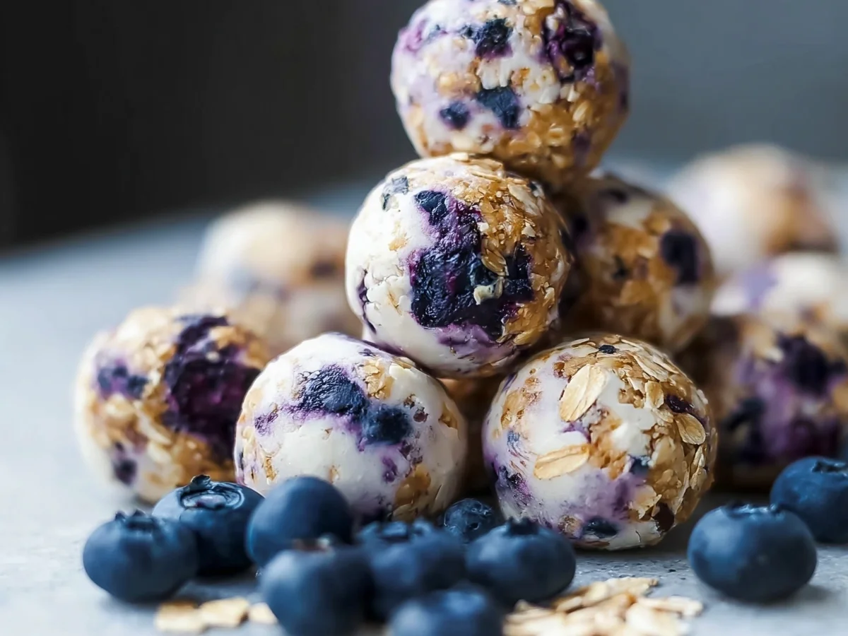 No-Bake Blueberry Cheesecake Protein Bites - Image 1