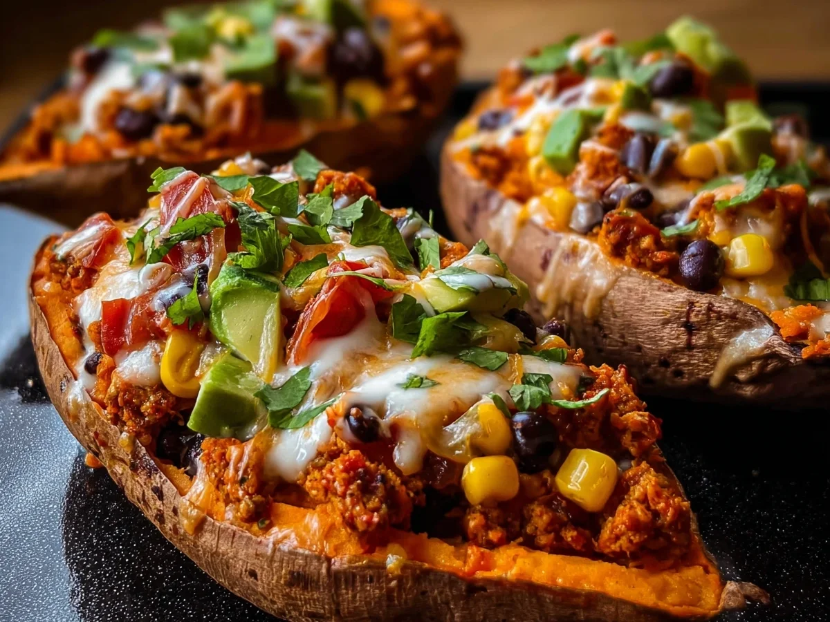 Protein Loaded Sweet Potato Boats: High-Protein Meal - Image 1