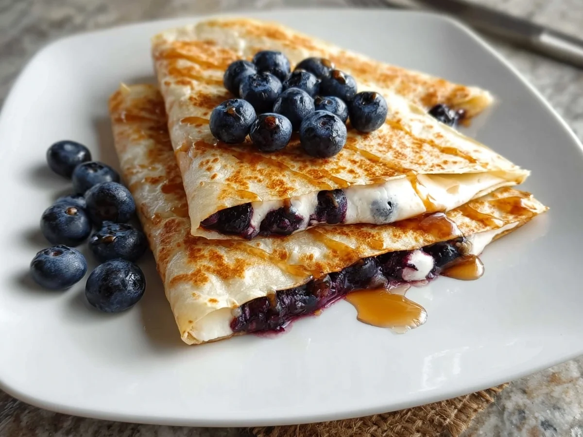 Quick Blueberry Breakfast Quesadilla Recipe - Image 1