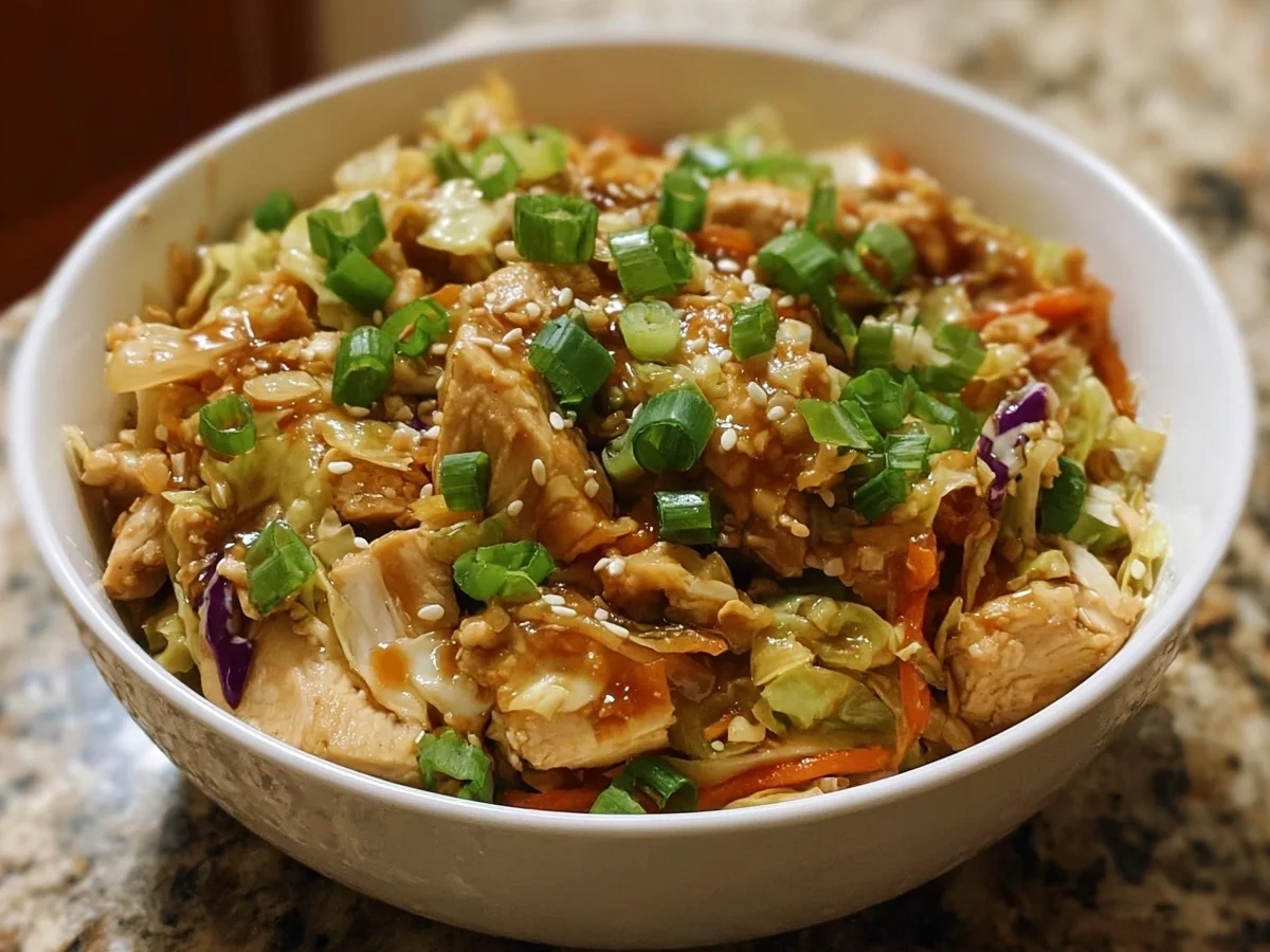 Quick Egg Roll Bowls with Chicken & Cabbage - Image 1
