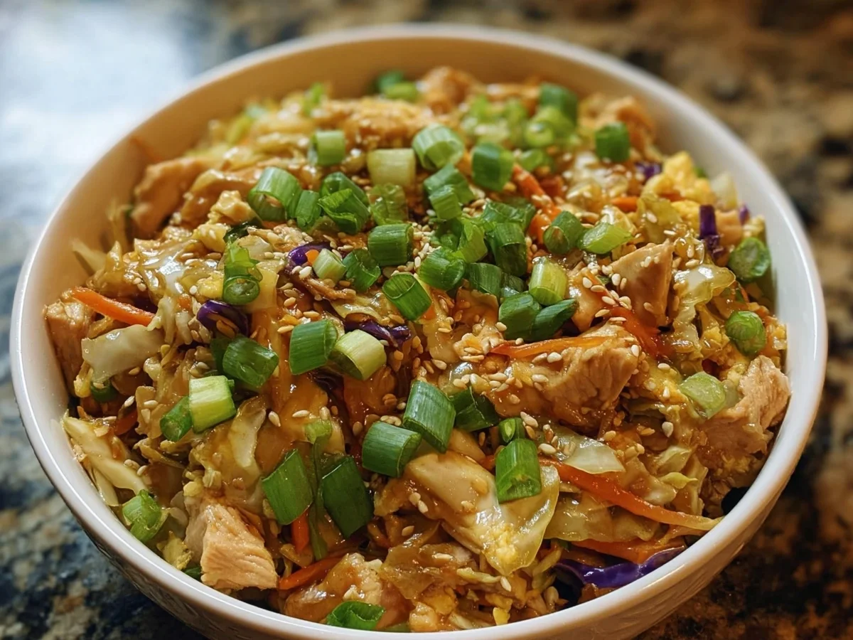 Quick Egg Roll Bowls with Chicken & Cabbage - Image 2