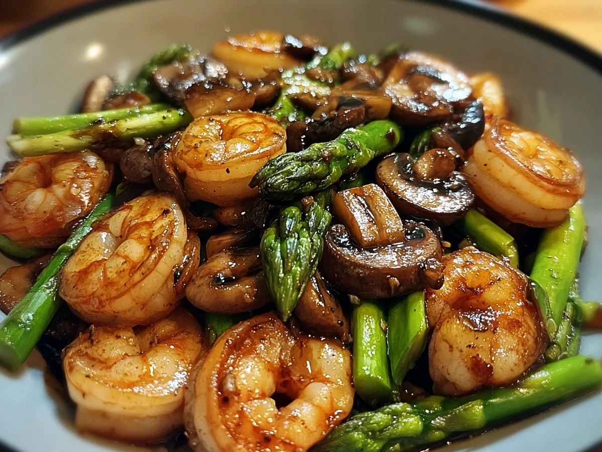 Quick Shrimp Asparagus Stir-Fry with Mushrooms - Image 2