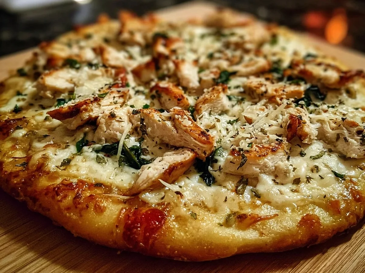 Roasted Garlic White Chicken Pizza: High Protein Meal Prep - Image 1