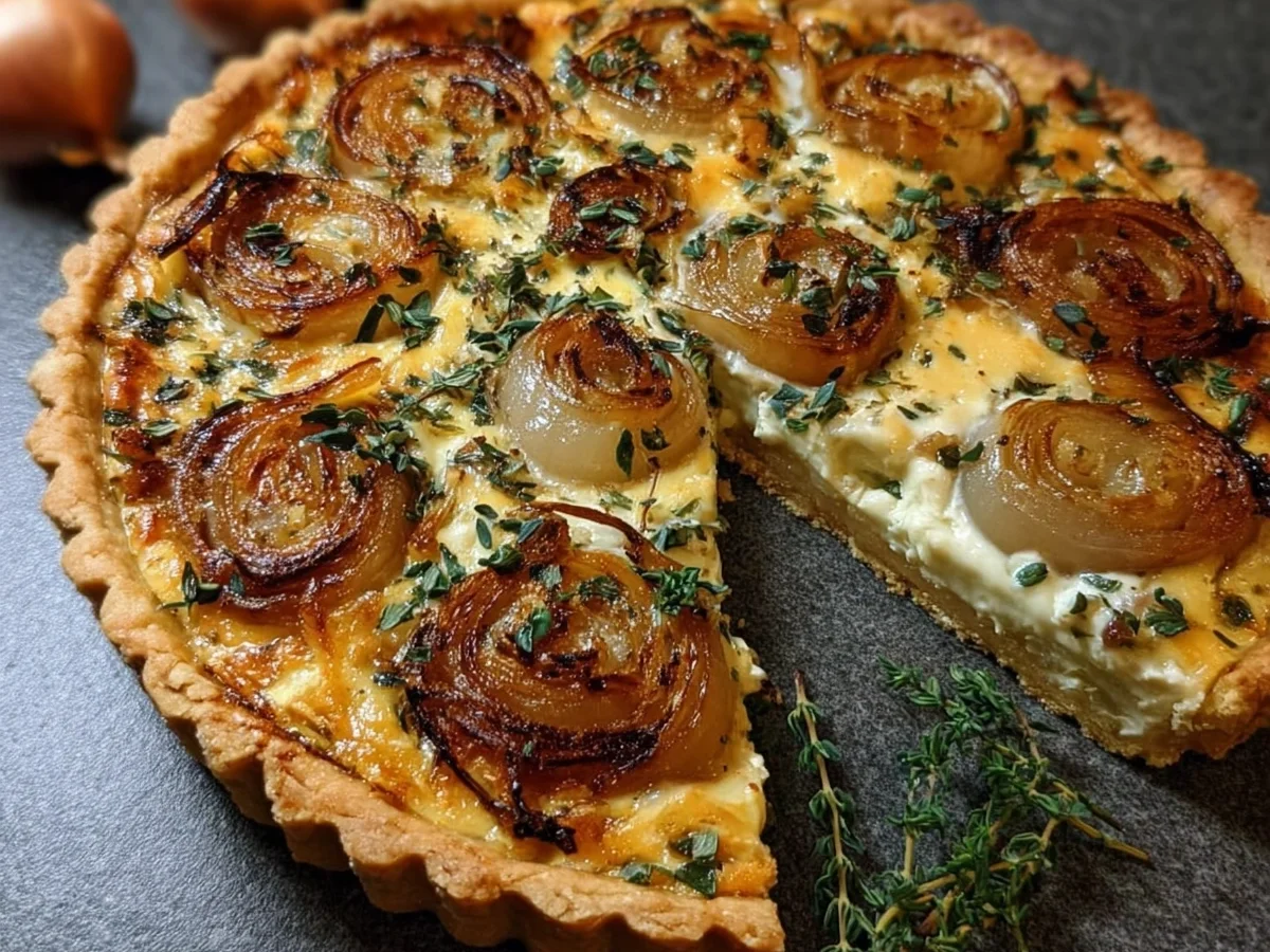 Savory Onion & Herb Tart with Creamy Cheese - Image 1