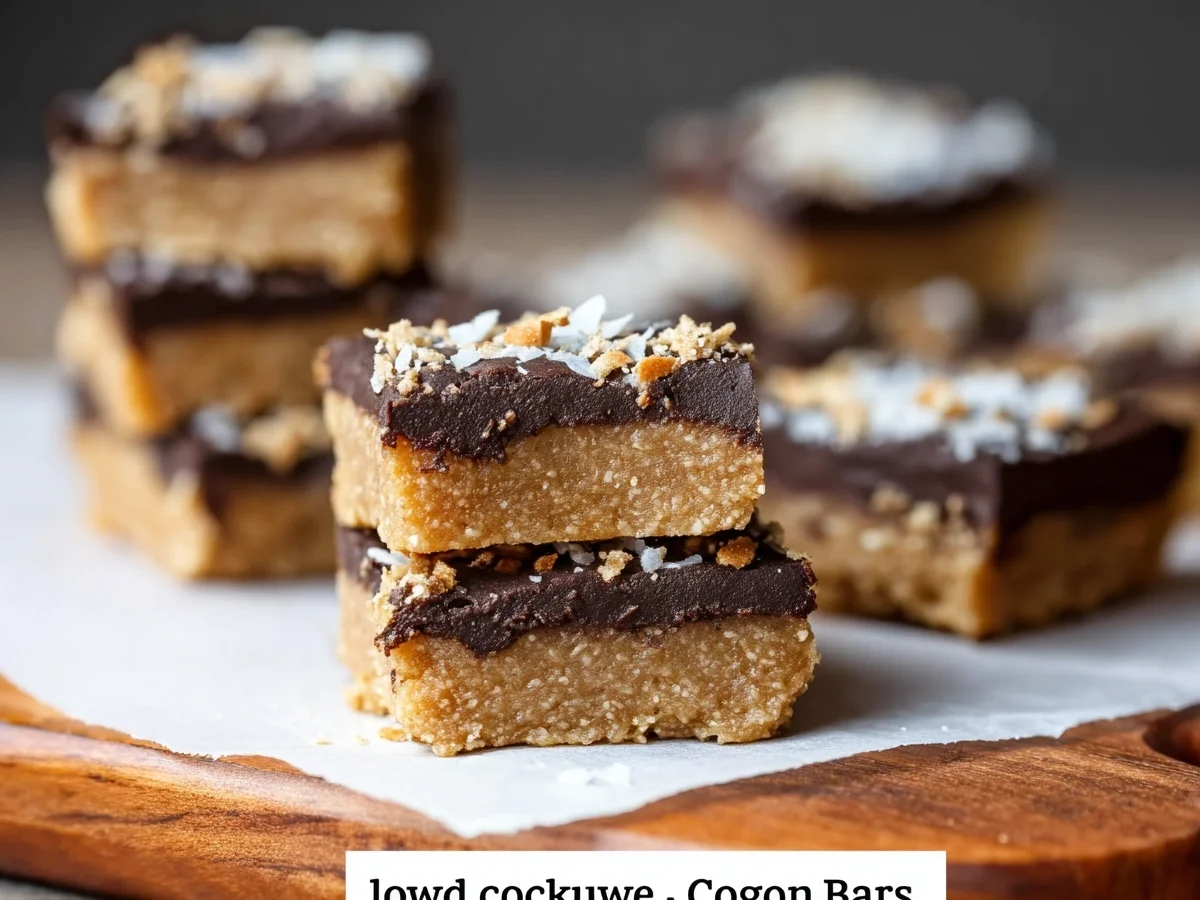 Sugar Free Low Carb Cookie Bars (No Bake Keto Vegan Dessert) - Image 1