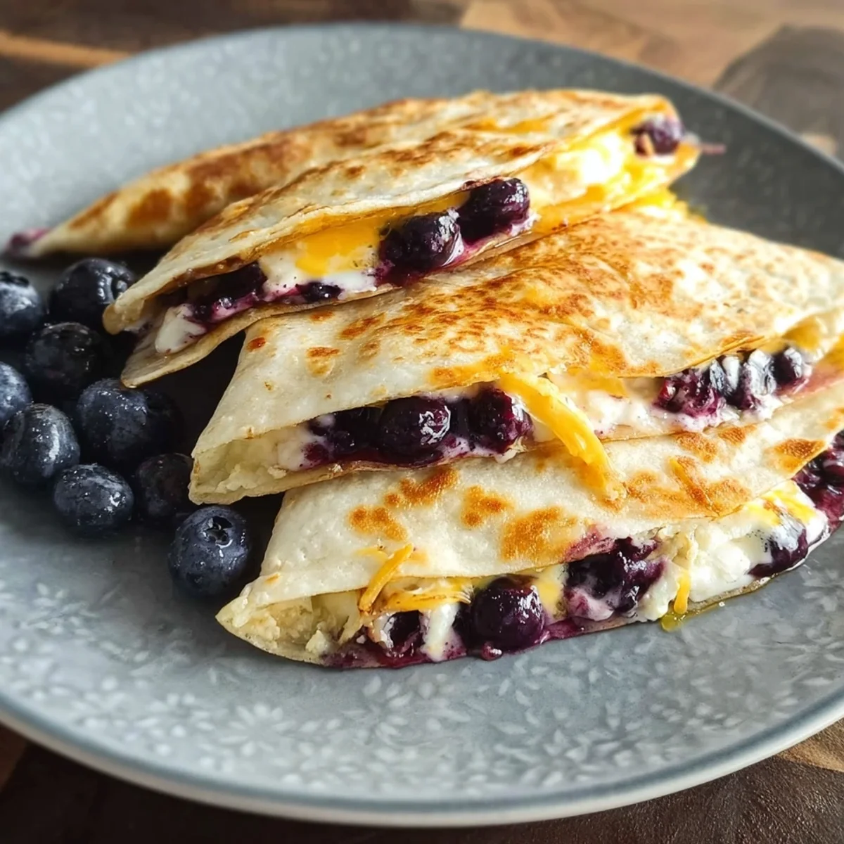 Blueberry Breakfast Quesadilla: Quick American-Mexican
