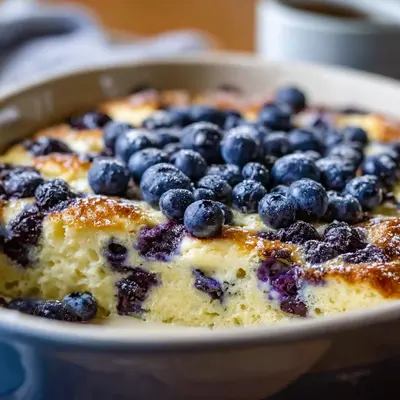 Blueberry Cottage Cheese Breakfast Bake: Creamy & Easy