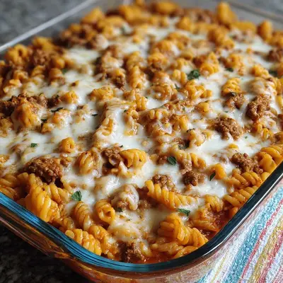 Cottage Cheese Protein Pasta Bake with Ground Beef