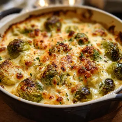 Creamy Cheesy Brussels Sprouts Bake: Heavenly Side