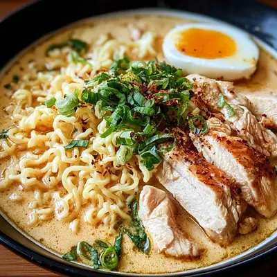 Creamy Garlic Chicken Ramen Recipe