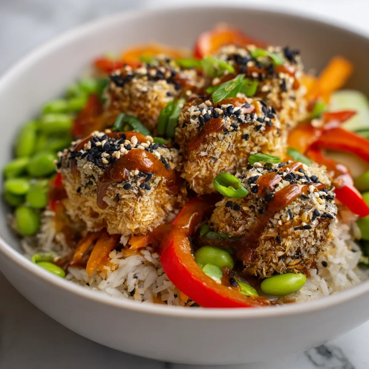 Crispy Coconut Tofu Bowl Recipe