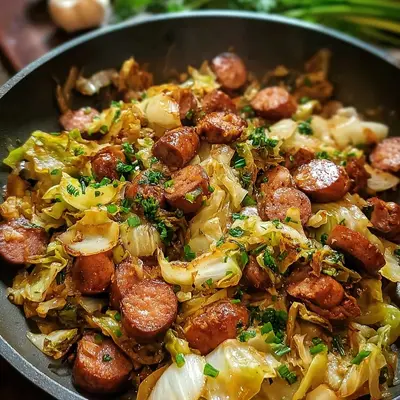 Easy Beef Sausage & Cabbage Stir Fry