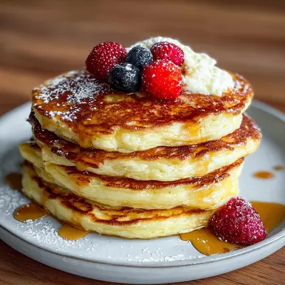 Fluffy High Protein Cottage Cheese Pancakes