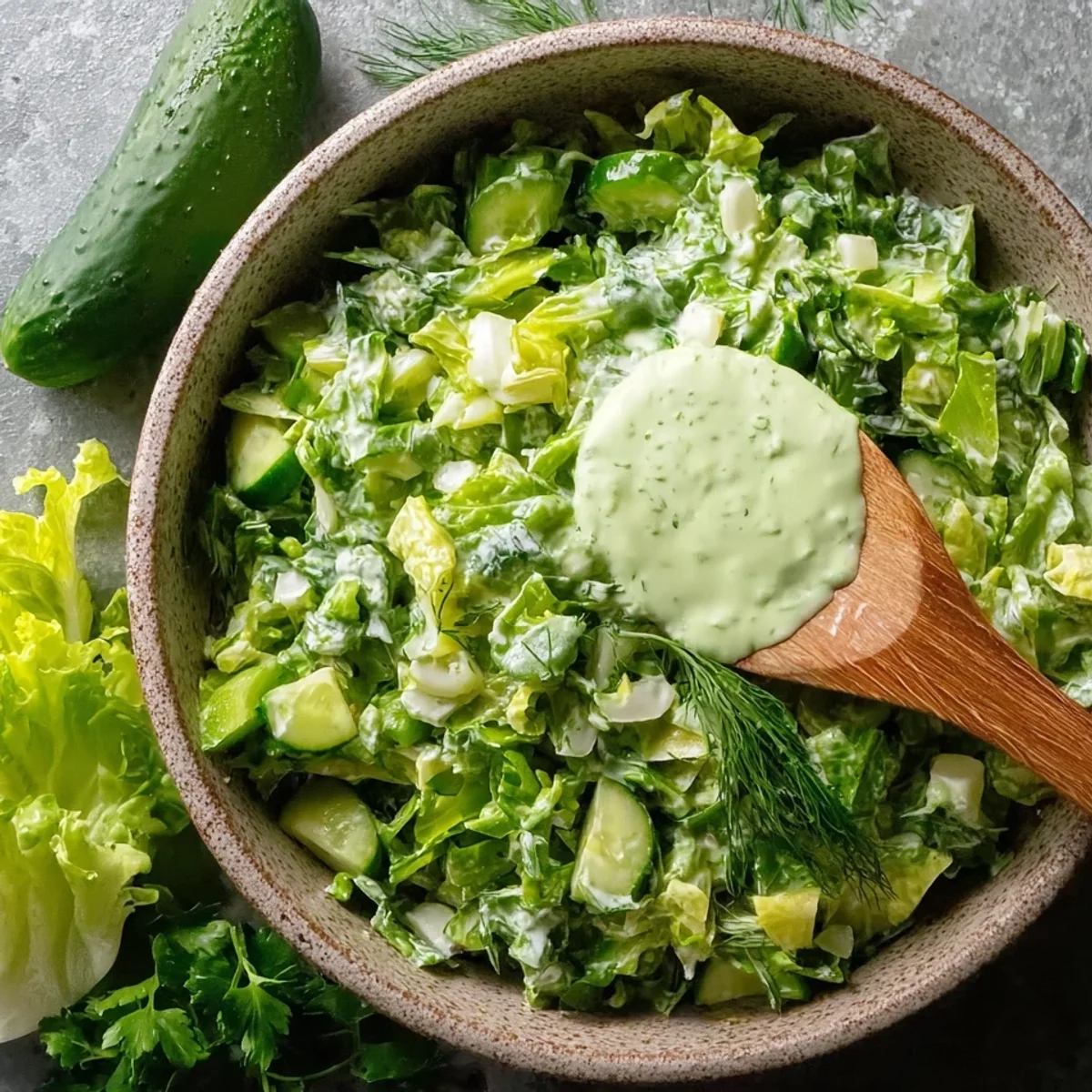 Fresh & Creamy Green Goddess Salad