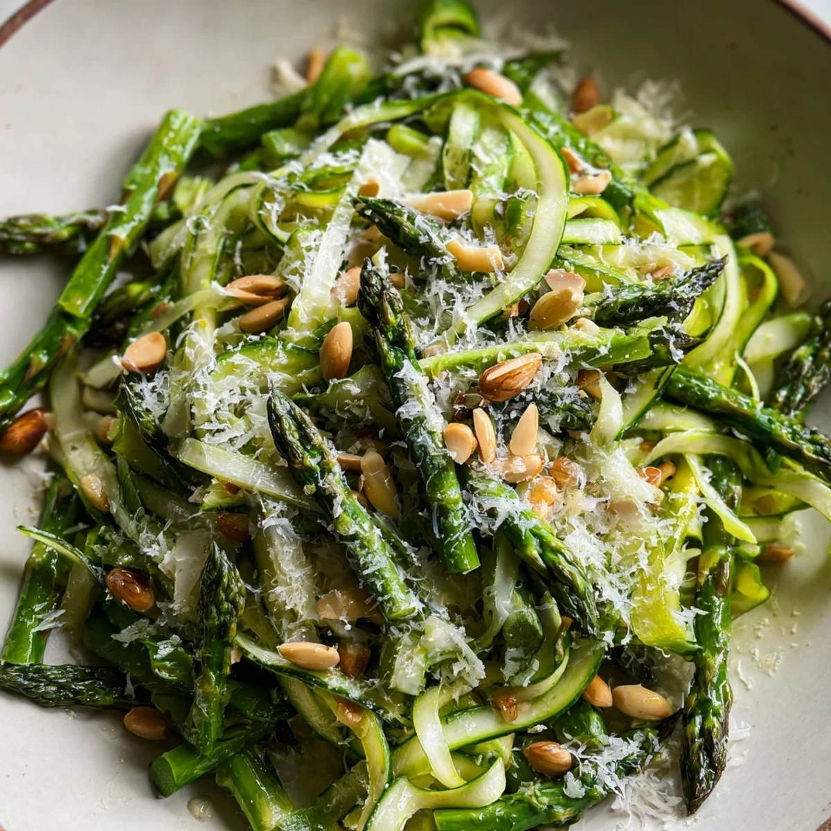Fresh Shaved Asparagus Salad with Zesty Lemon Dressing