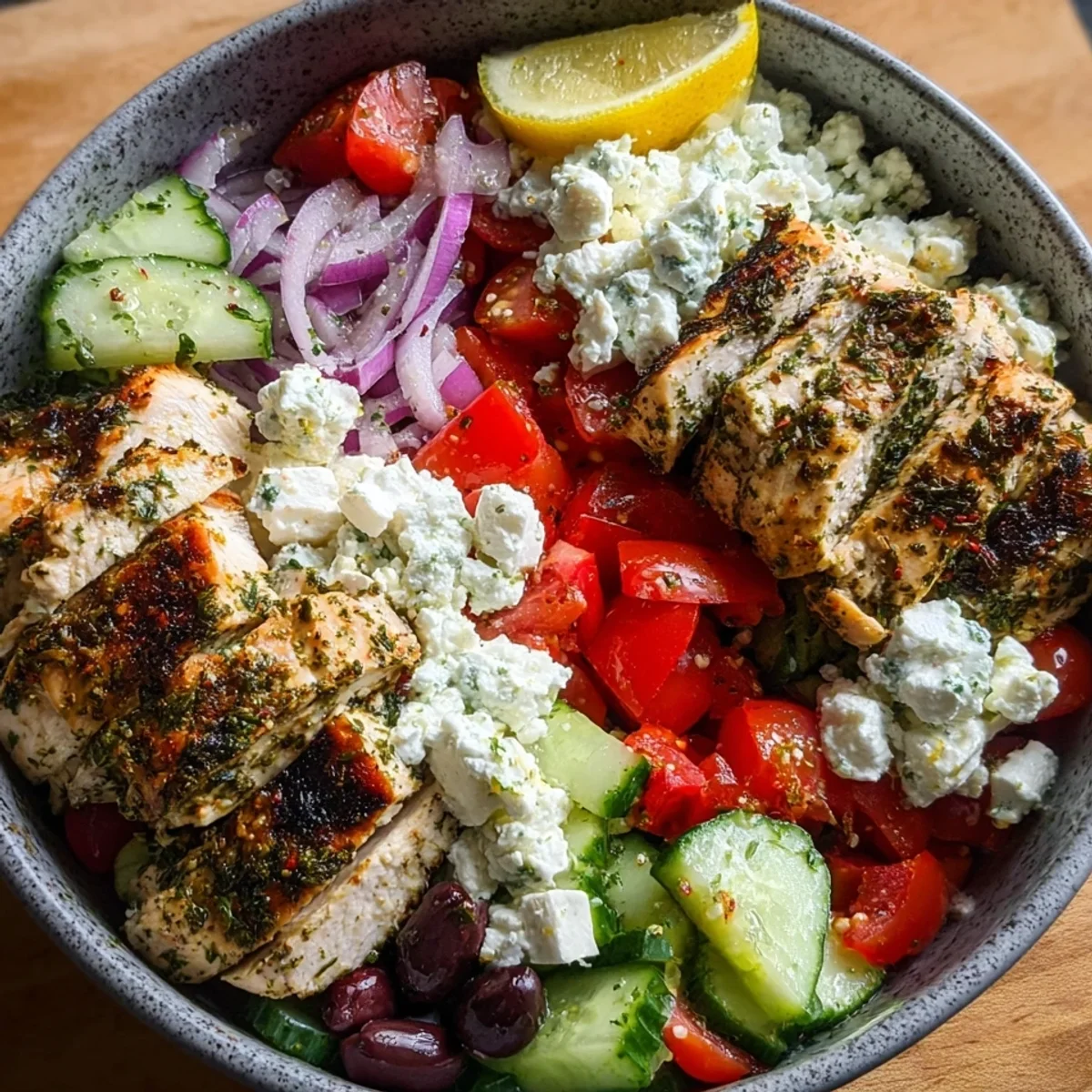 Greek Chicken Bowls for Easy Meal Prep